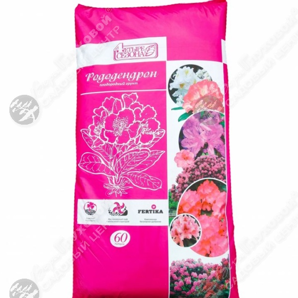Почвогрунт Четыре сезона Рододендрон на фото